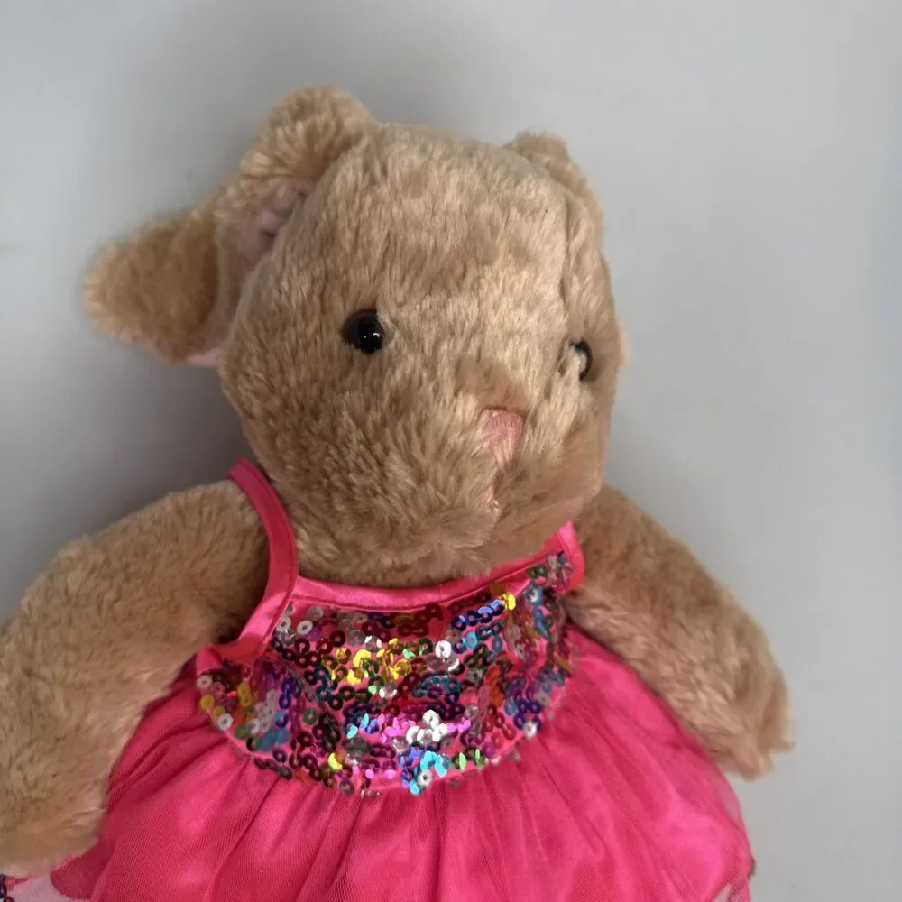Build A Bear Pawlette Bunny Plush w/Easter Dress Petticoat Shoes EUC